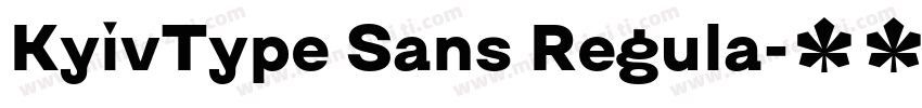 KyivType Sans Regula字体转换